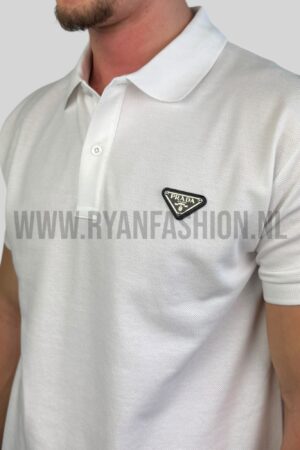 Prada Cotton Polo Shirt White