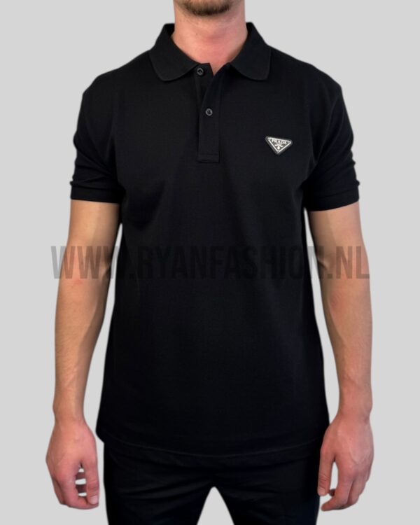 Prada Cotton Polo Shirt Zwart