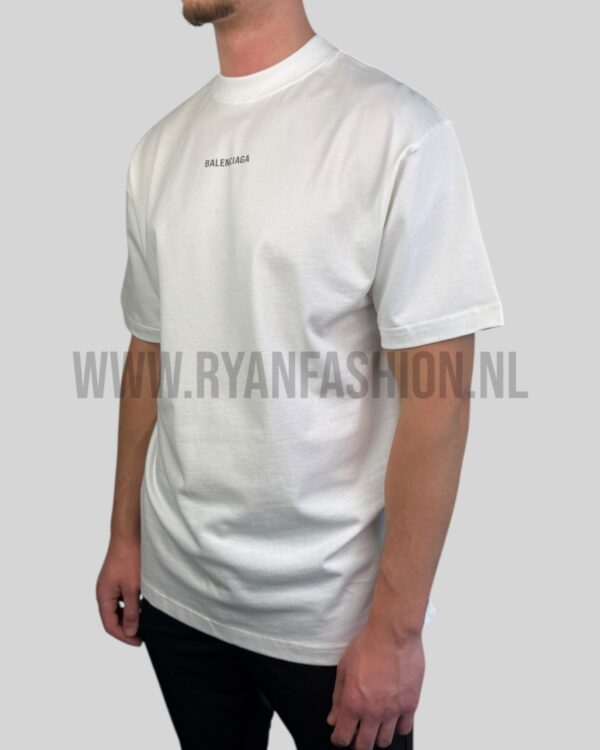 Balenciaga Reflective Logo T-Shirt White - Afbeelding 2