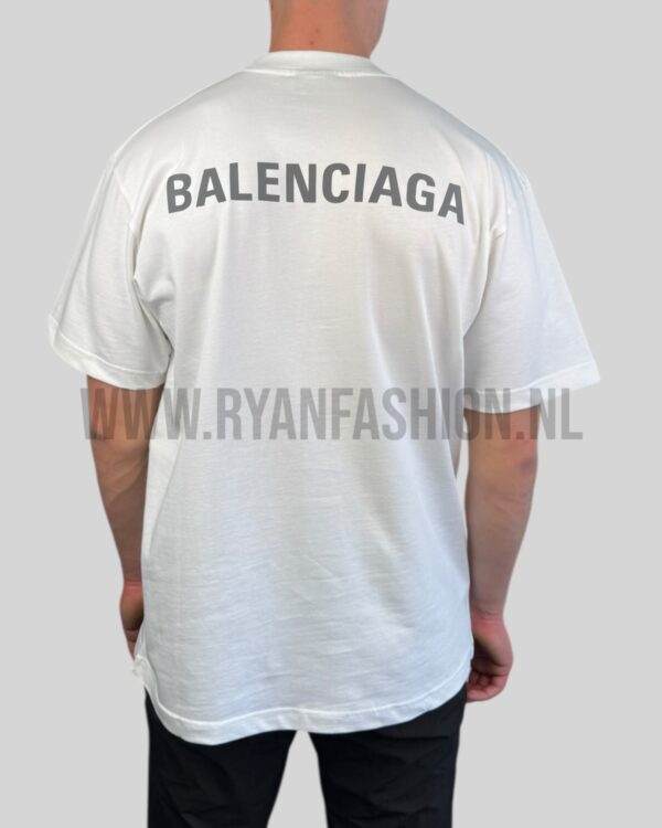 Balenciaga Reflective Logo T-Shirt White - Afbeelding 4