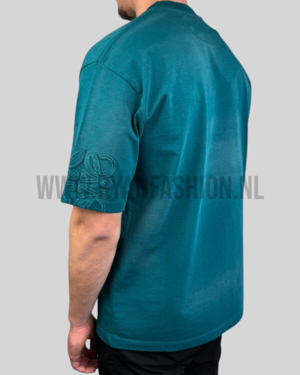 Loewe Arm Logo Cotton T-Shirt Green - Afbeelding 3