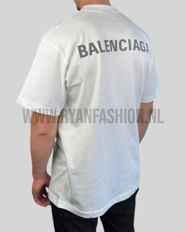 Balenciaga Reflective Logo T-Shirt White - Afbeelding 5