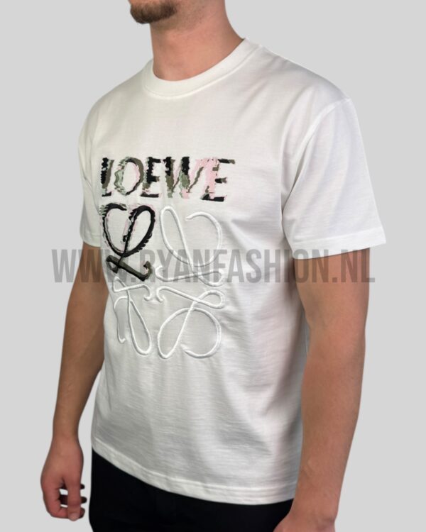 Loewe Flowers Logo Cotton T-Shirt White - Afbeelding 2
