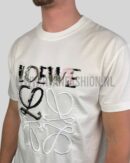 Loewe Flowers Logo Cotton T-Shirt White