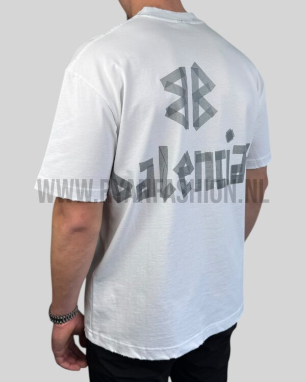 Balenciaga Logo Printed T-Shirt White - Afbeelding 3