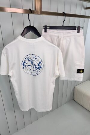 Stone Island Combed Compass Summer Set White