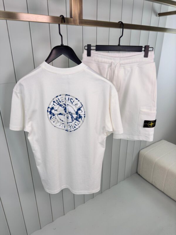 Stone Island Combed Compass Summer Set White