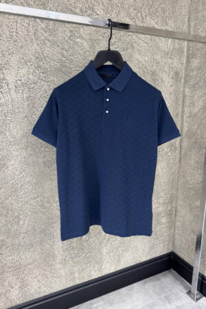 Louis Vuitton Damier Signature Polo Shirt Midnight Blue