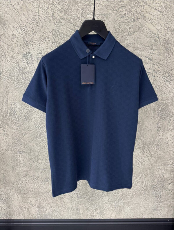 Louis Vuitton Damier Signature Polo Shirt Midnight Blue - Afbeelding 4