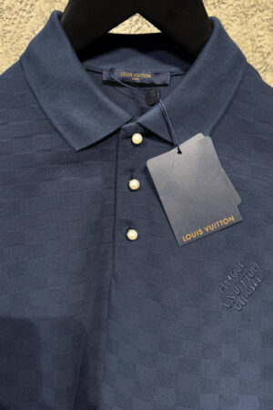 Louis Vuitton Damier Signature Polo Shirt Midnight Blue