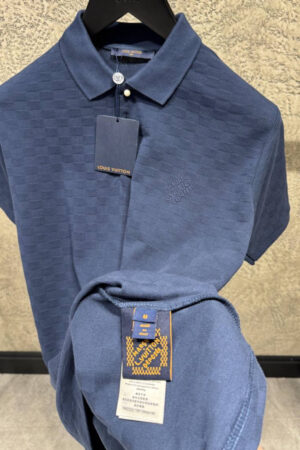 Louis Vuitton Damier Signature Polo Shirt Midnight Blue