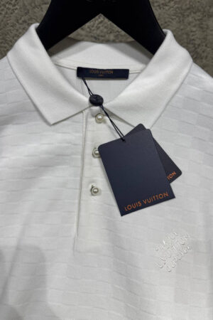 Louis Vuitton Damier Signature Polo Shirt White