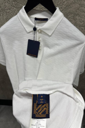 Louis Vuitton Damier Signature Polo Shirt White