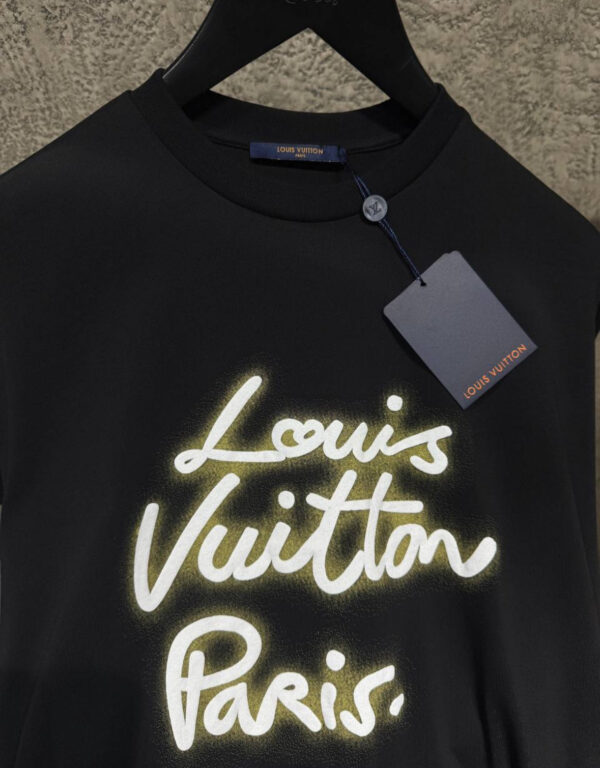 Louis Vuitton Glow Signature T-Shirt Black - Afbeelding 3