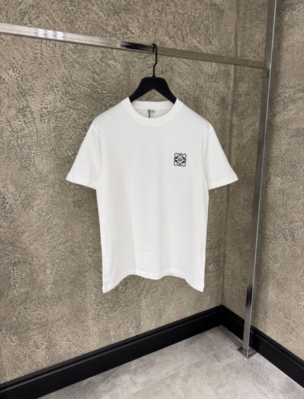 Loewe Anagram Geborduurd Logo T-Shirt White