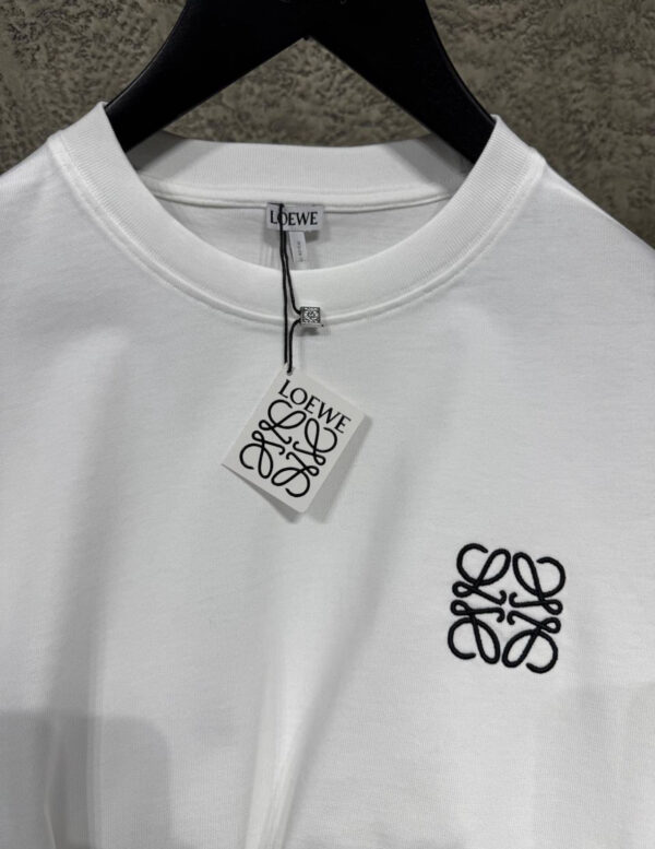 Loewe Anagram Geborduurd Logo T-Shirt White - Afbeelding 4