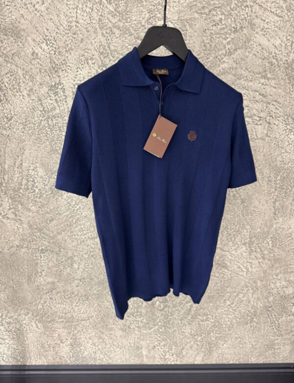 Loro Piana Polo Shirt Navy Blue - Afbeelding 5