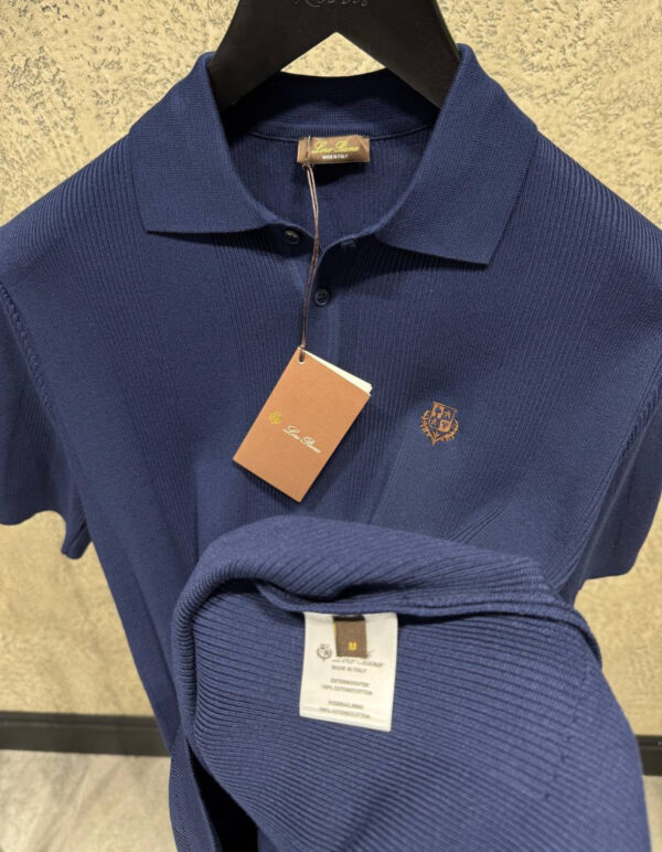 Loro Piana Polo Shirt Navy Blue - Afbeelding 3