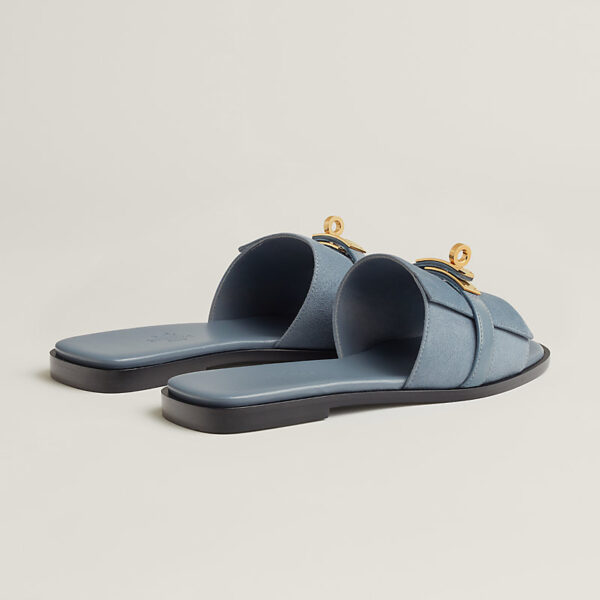 Hermes Giulia Sandal Bleu Grignon - Afbeelding 3