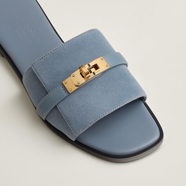 Hermes Giulia Sandal Bleu Grignon - Afbeelding 2