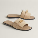 Hermes Giulia Sandal Beige Lin