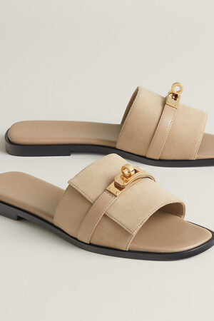 Hermes Giulia Sandal Beige Lin