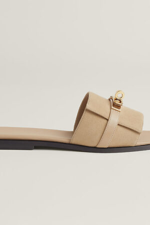 Hermes Giulia Sandal Beige Lin