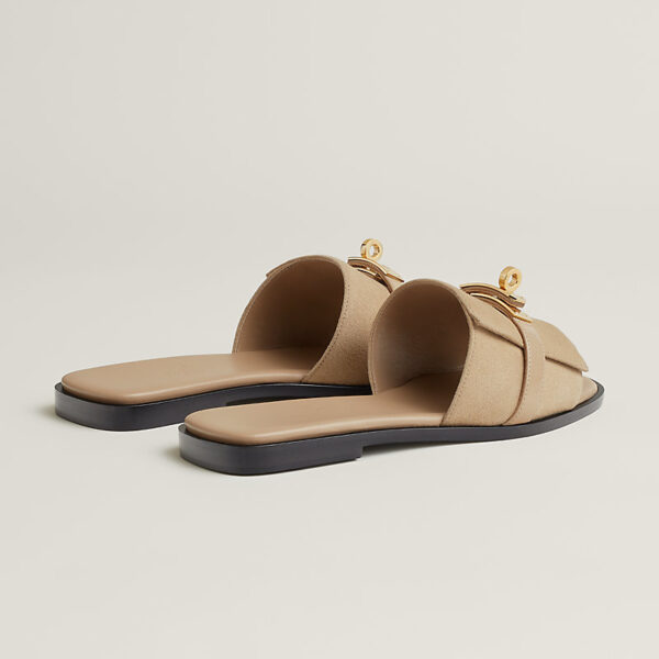 Hermes Giulia Sandal Beige Lin - Afbeelding 3