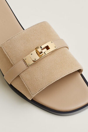 Hermes Giulia Sandal Beige Lin