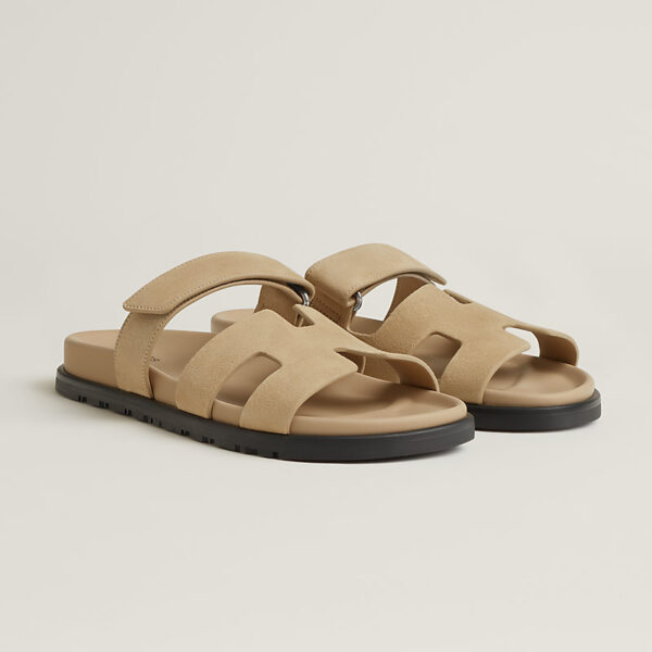 Hermes Chypre Sandal Beige Lin
