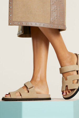Hermes Chypre Sandal Beige Lin