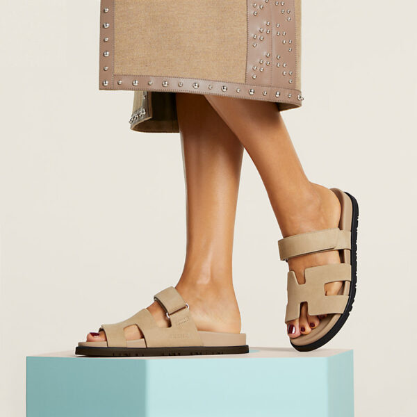 Hermes Chypre Sandal Beige Lin - Afbeelding 6