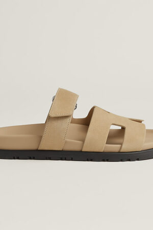 Hermes Chypre Sandal Beige Lin
