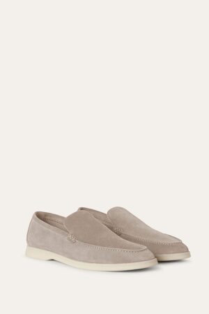 Loro Piana Summerwalk Suede Loafers Classic Beige