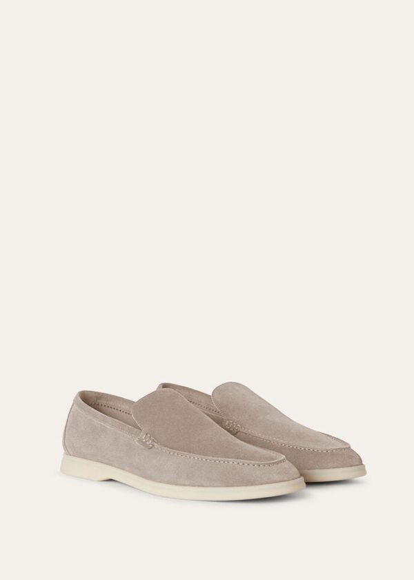 Loro Piana Summerwalk Suede Loafers Classic Beige