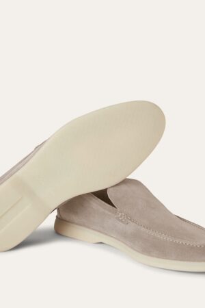 Loro Piana Summerwalk Suede Loafers Classic Beige