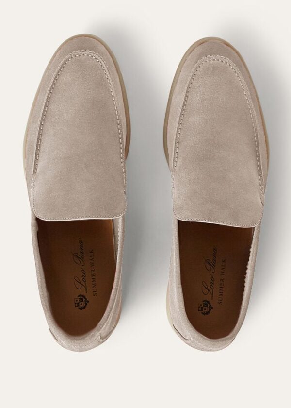 Loro Piana Summerwalk Suede Loafers Classic Beige - Afbeelding 4