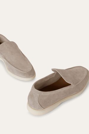 Loro Piana Summerwalk Suede Loafers Classic Beige