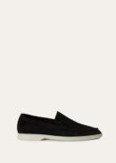 Loro Piana Summerwalk Suede Loafers Black