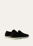 Loro Piana Summerwalk Suede Loafers Black