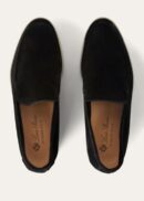 Loro Piana Summerwalk Suede Loafers Black