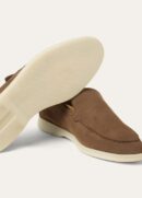 Loro Piana Summerwalk Suede Loafers Dusk Brown