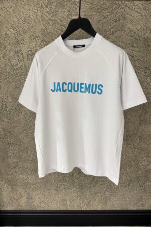 Jacquemus Le T-Shirt Typo White Blue