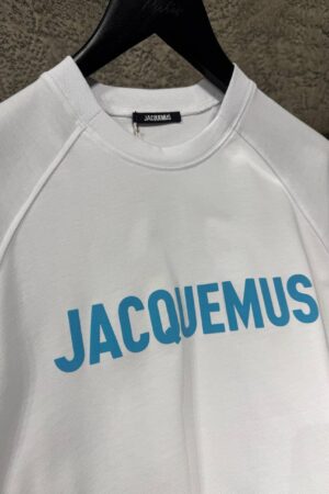 Jacquemus Le T-Shirt Typo White Blue
