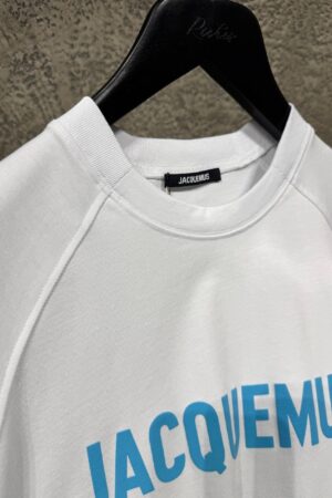Jacquemus Le T-Shirt Typo White Blue