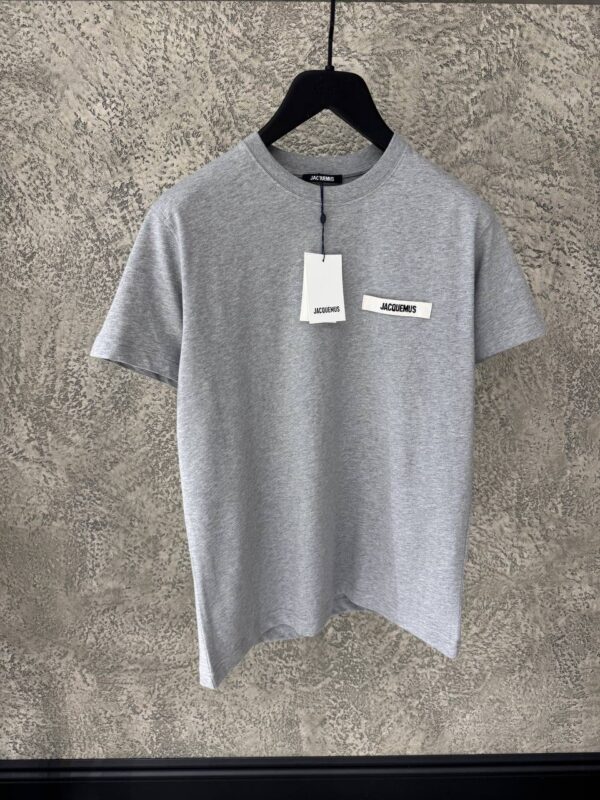 Jacquemus Het Gros Grain T-Shirt Grey - Afbeelding 2