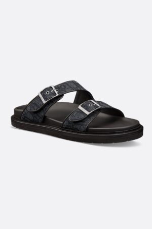 Dior Aqua Sandaal Zwarte Oblique