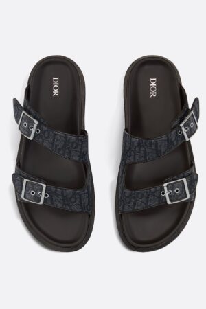 Dior Aqua Sandaal Zwarte Oblique
