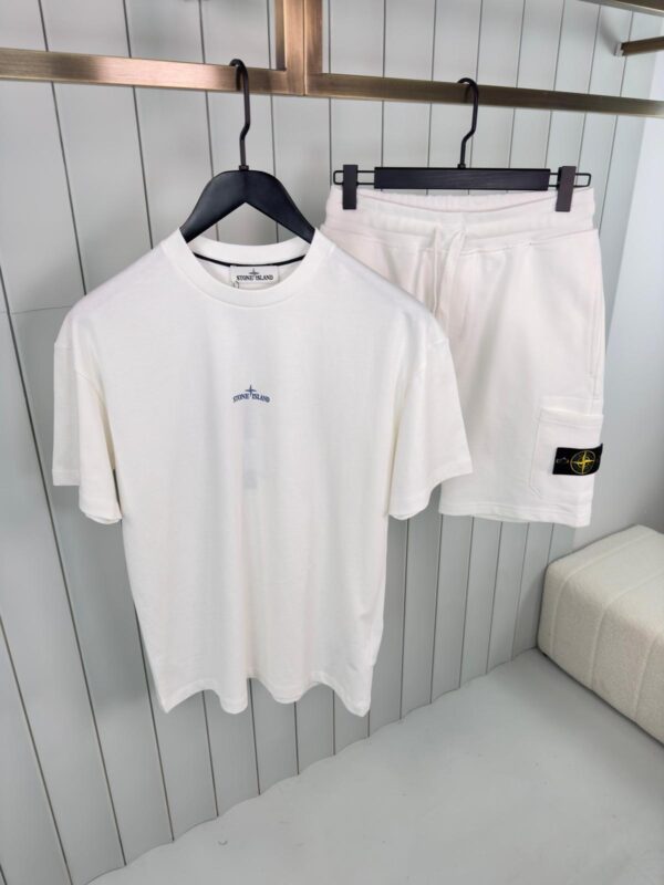 Stone Island Combed Compass Summer Set White - Afbeelding 2