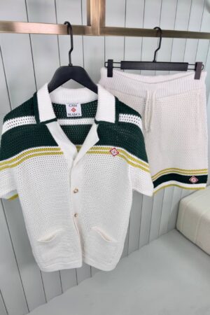 Casablanca Crochet Tennis Summer Set Green